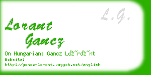 lorant gancz business card